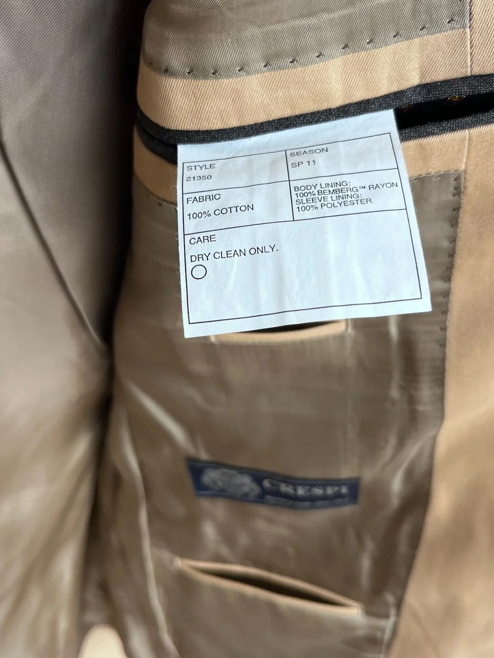 J.Crew Ludlow jacket, summer suit tan beige blazer 40 L